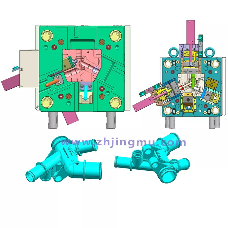 塑料溫控閥缸體注塑模具設計圖