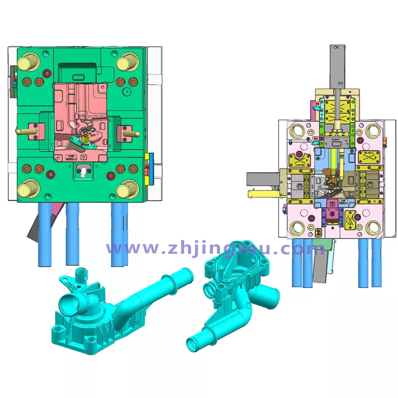 塑料溫控閥缸體注塑模具設計圖